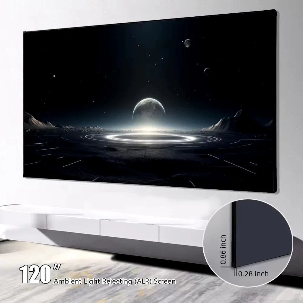 2024NEWalrprojectorscreen72inch150inch4kblackdiamondFixed