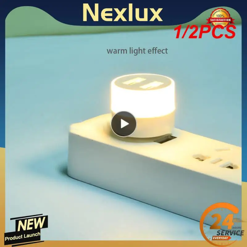 

1/2PCS USB Light Computer Mobile Power Bank Charging USB Lamp Eye Protection Reading Book Light Camping Night Light Lamps