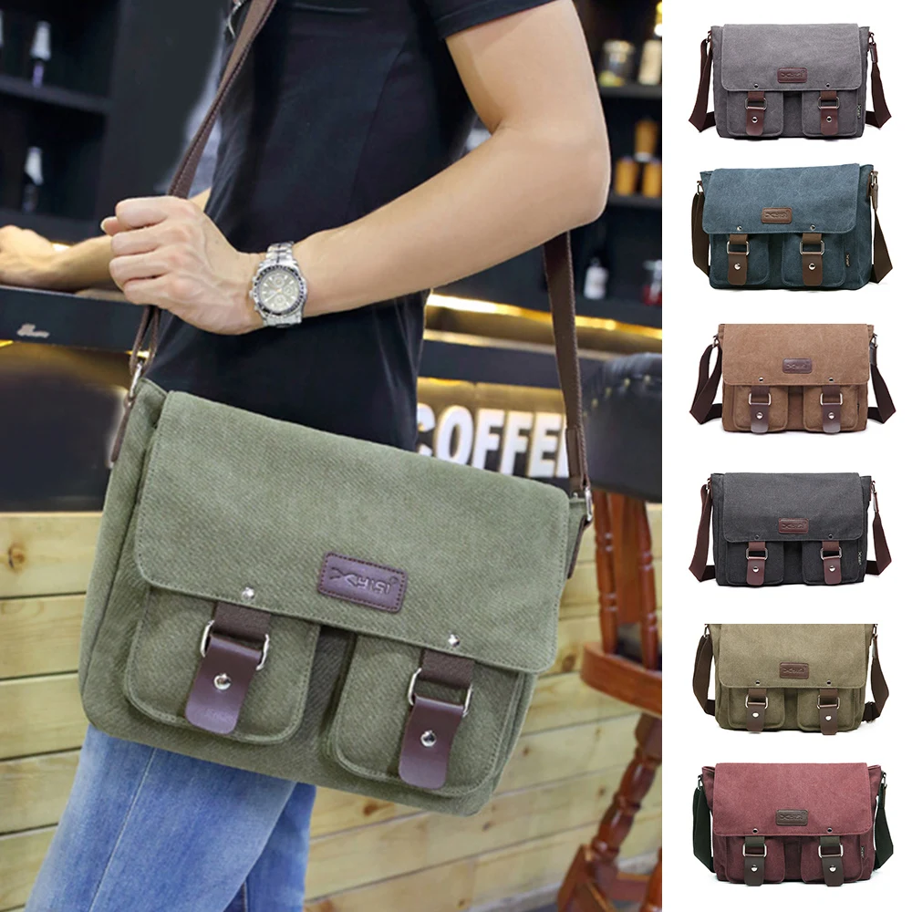 

Fashion Women Canvas Shoulder Bags For Youth Casual Ladies Large Capacity Crossbody Bags Solid Handbags Messenger Bags For Women