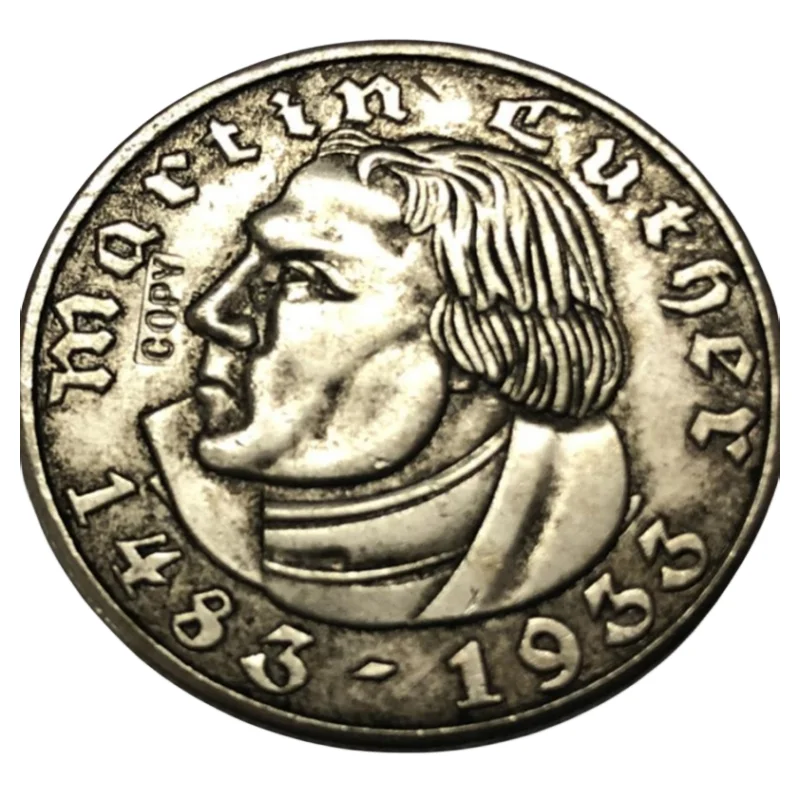 1933 Germania 5 Reichsmark Martin Luther Copy Coin