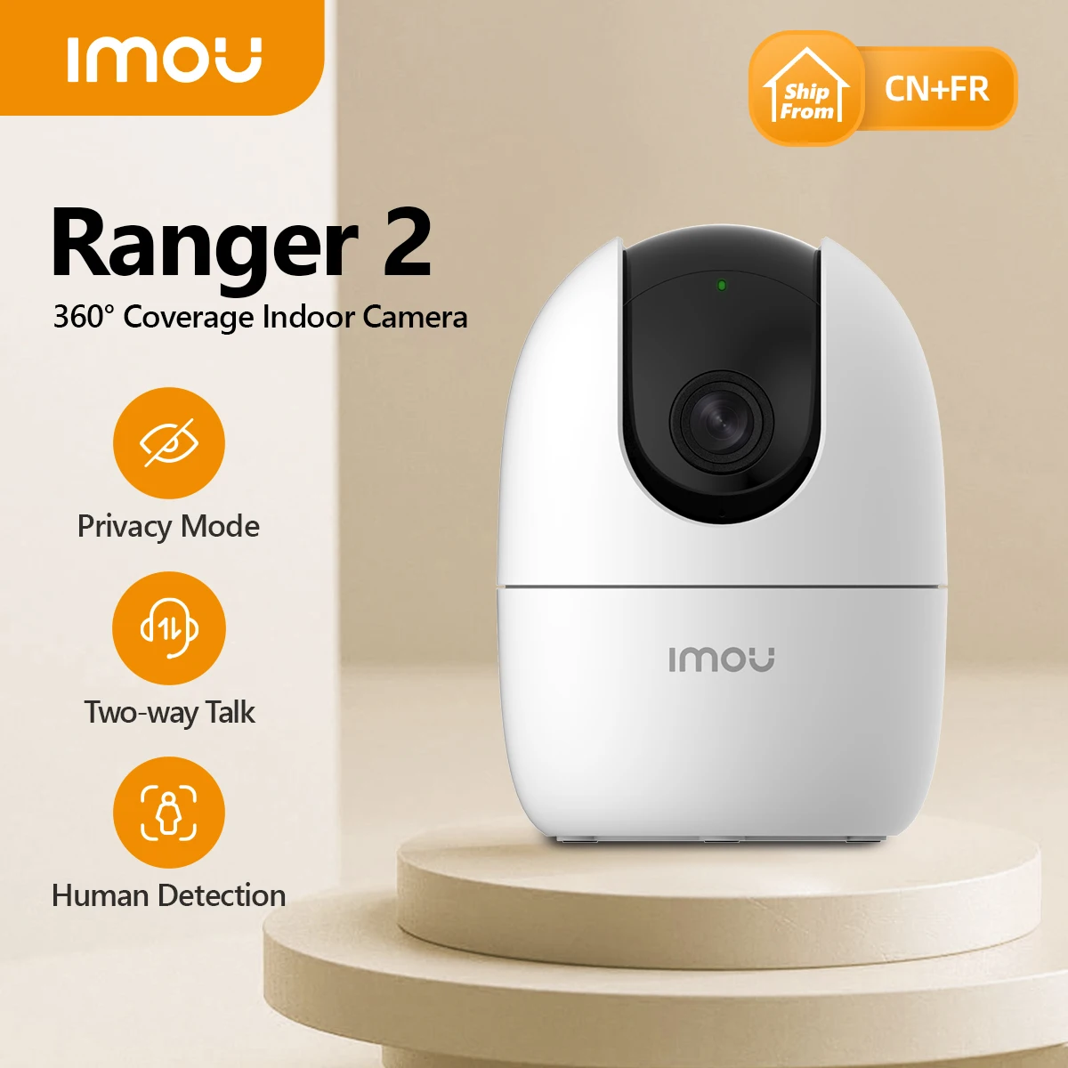 Caméra Surveillance Imou Ranger 2 FHD 2MP Wi-Fi Pan & Tilt Camera