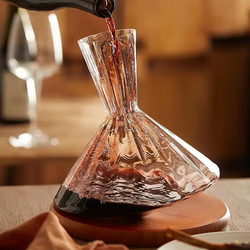 Wine Decanter – Hand-Blown Crystal Wine Carafe – Full