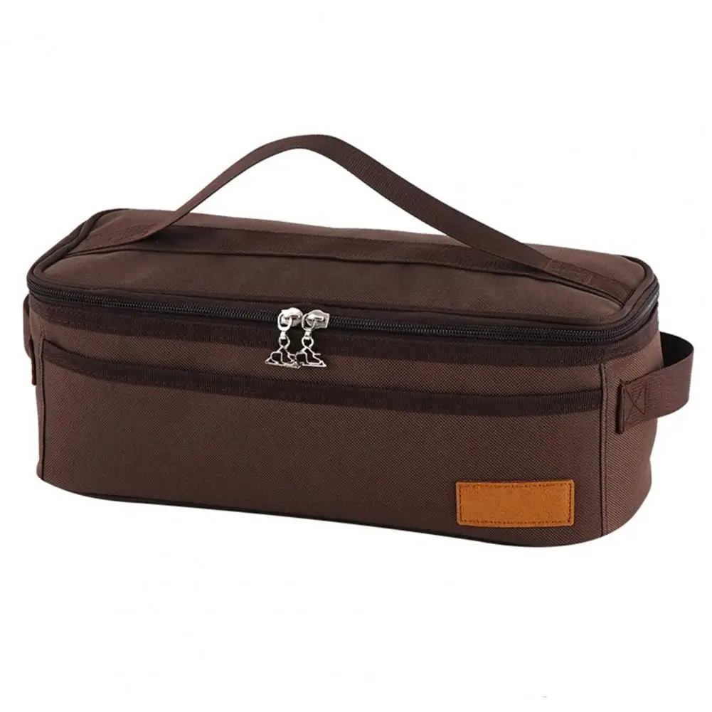 Portable Waterproof Camping BBQ Tableware Storage Bag Cosmetic Carrying Pouch for Outdoor Activities Kitchen Cookware Storage