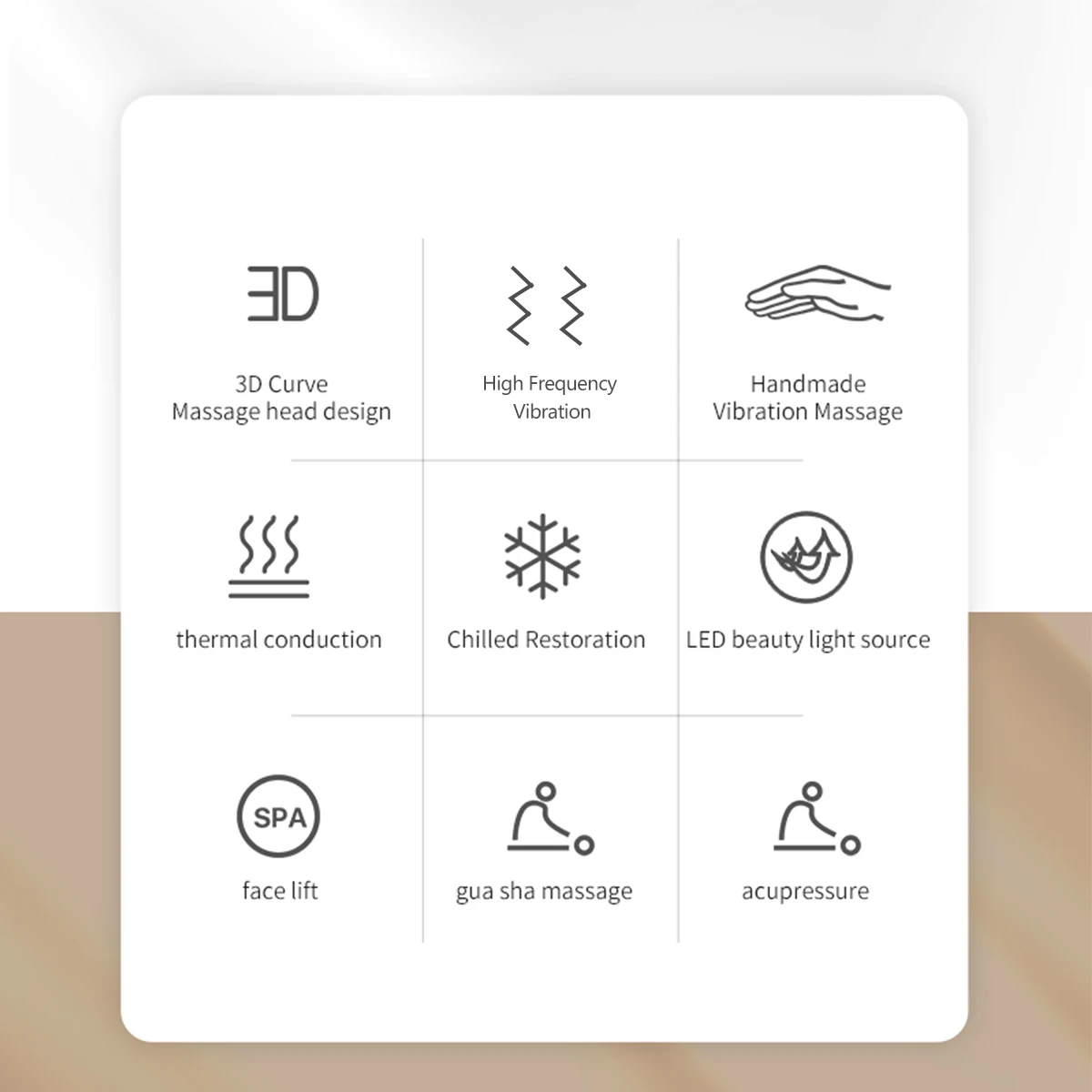 Ems Facial Massager Microcurrent Facial Device Beauty Instrument Led Hot Compress Face Lifting Tightening Machine Gua Sha Device