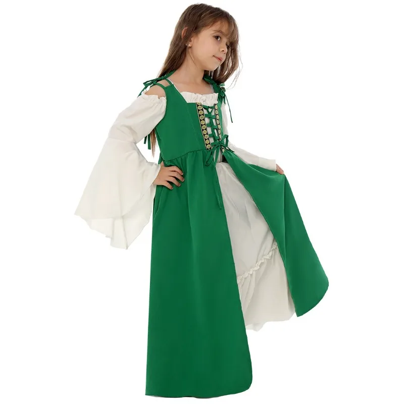 Women Cosplay Medieval Dress Vintage Performance Pirate Costume Irish Dress for Dancing Party Proms Outfit Halloween Costume