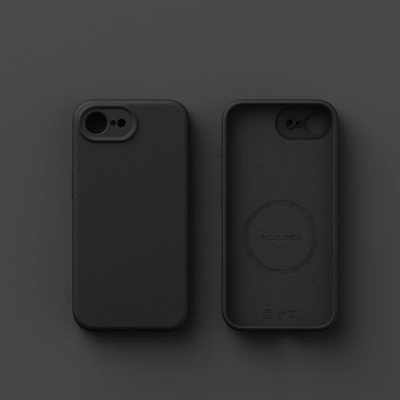 Luxury Magnetic Soft Liquid Silicone Phone Case with Matte Skin Feel Back Cover