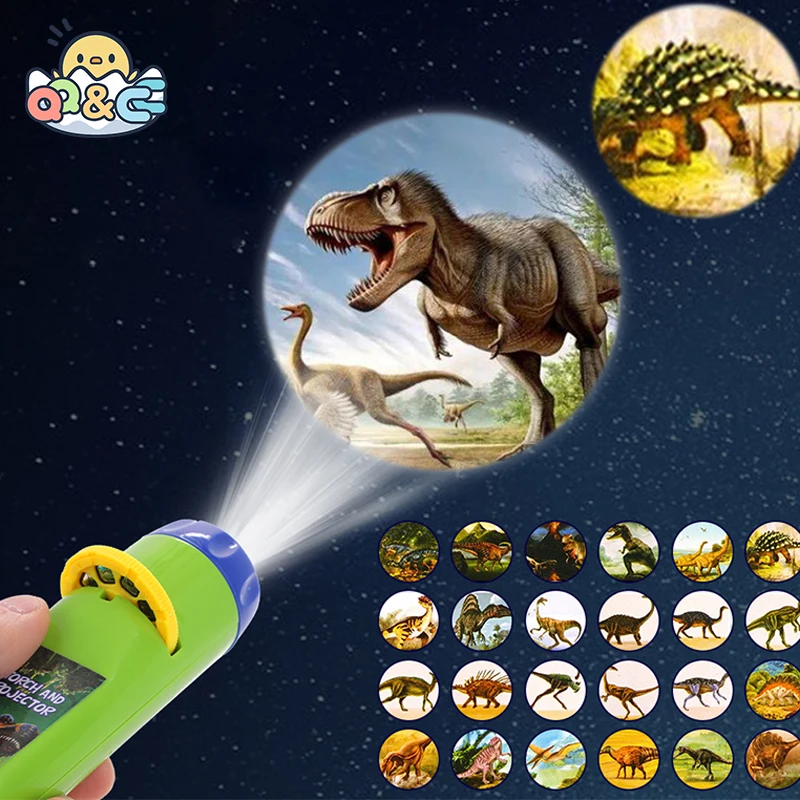 Projection-Flashlight-Children-Projector-Light-Cute-Educational-Cartoon ...