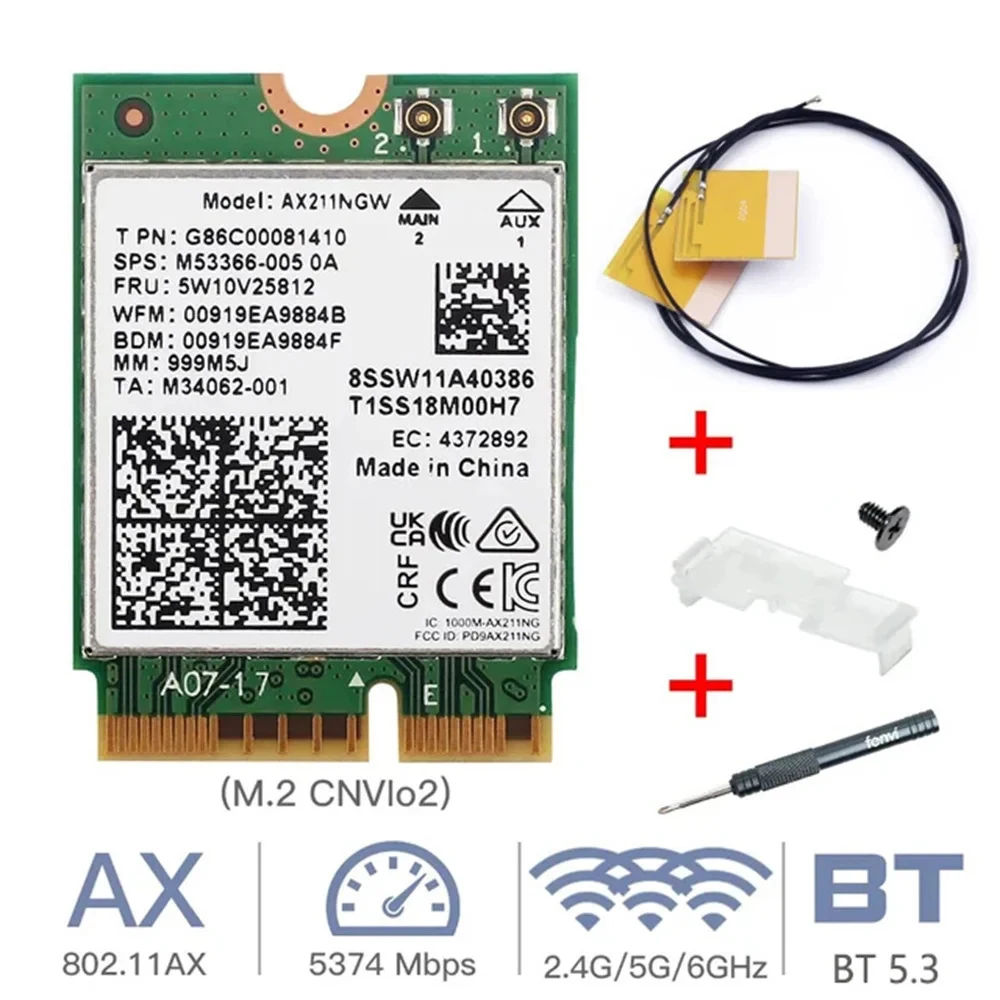 wi-fi-6e-ax211-wifi-card-m-2-cnvio2-bluetooth-5-3-tri-band-5374mbps