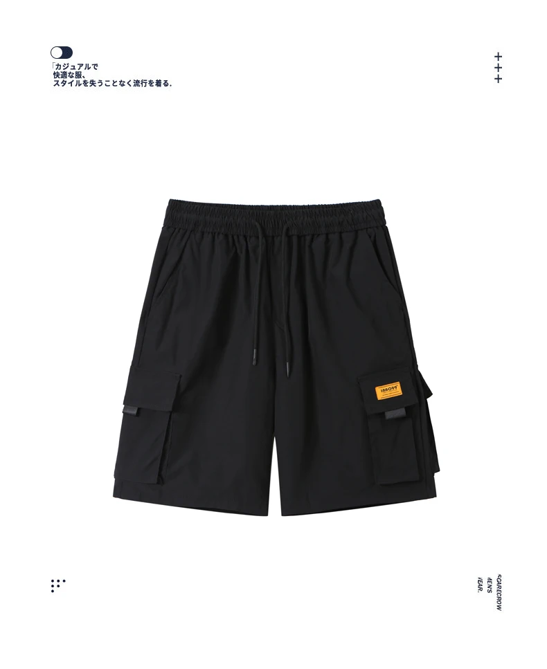 Description Picture 2 of itemSummer Men's Shorts New Solid Color Multi Pocket Fashionable Versatile Outdoor Fishing Sweat pants Men Loose Fitting Work Shorts