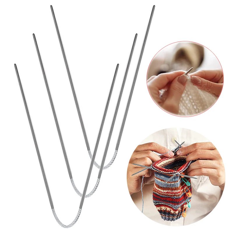 3Pcs Circular Knitting Needles Metal Cable Circular Knitting Needles