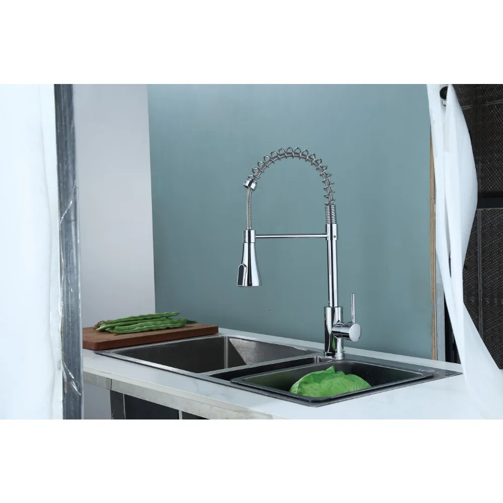 

Светодиодный кухонный кран, светодиодный распылитель с цифровым дисплеем температуры, вытяжной шланг, кран для кухонной раковины, полированный хром