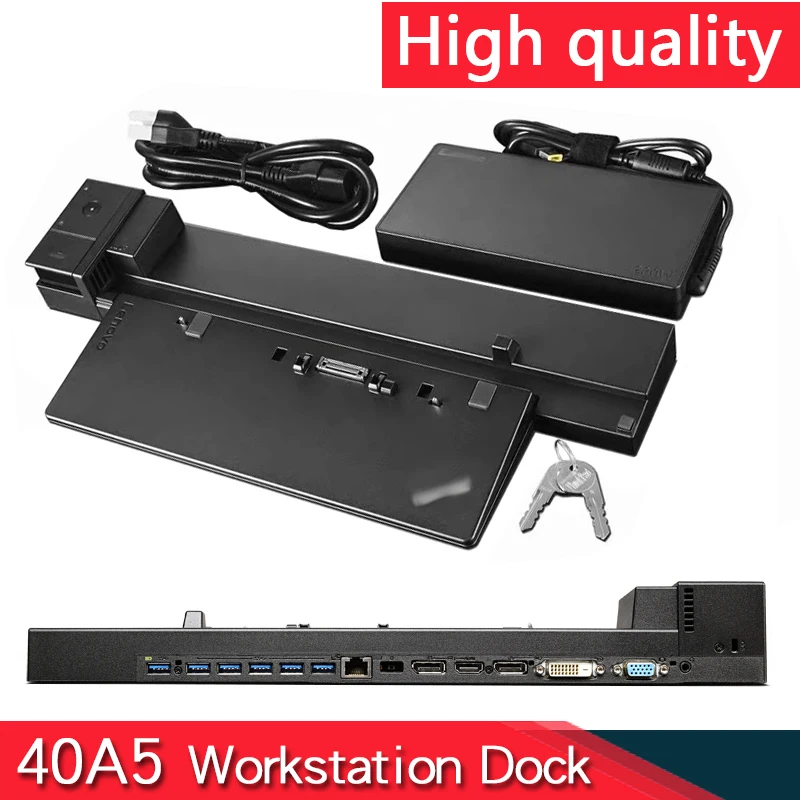 Nuovo Dock Per Workstation 40A5 Con Adattatore Di Alimentazione Ca Da 230W Per Dock Per Workstation Lenovo Thinkpad P50 P51 P70 P71 04 W3955 00 Hm626