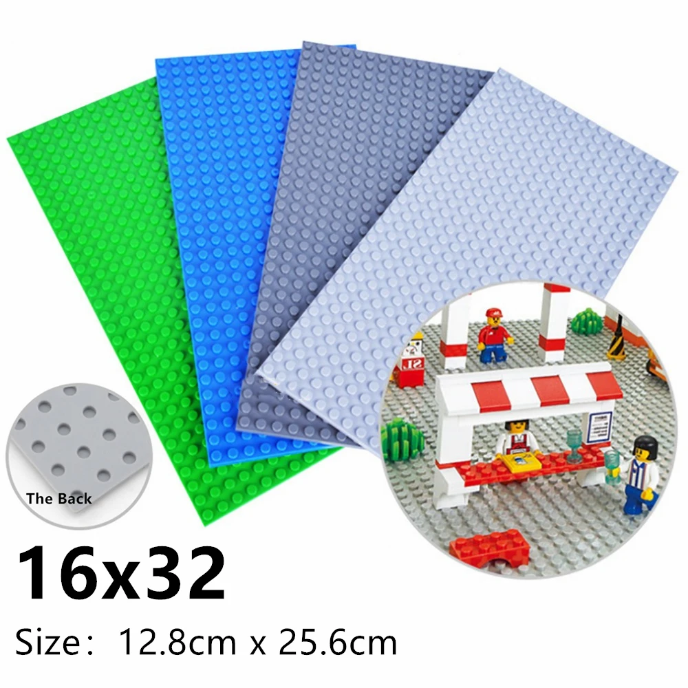 

Rainbow Pig MOC Thin Baseplates 16X32 Educational Assemblage Construction DIY Blocks Building Bricks Kid Compatible With Brands