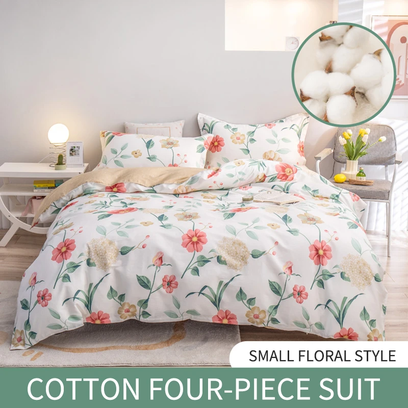 Cotton Bedding Sets Style Floral 100 Cotton Bedding Set 128x68 Fabric A/b Aliexpress