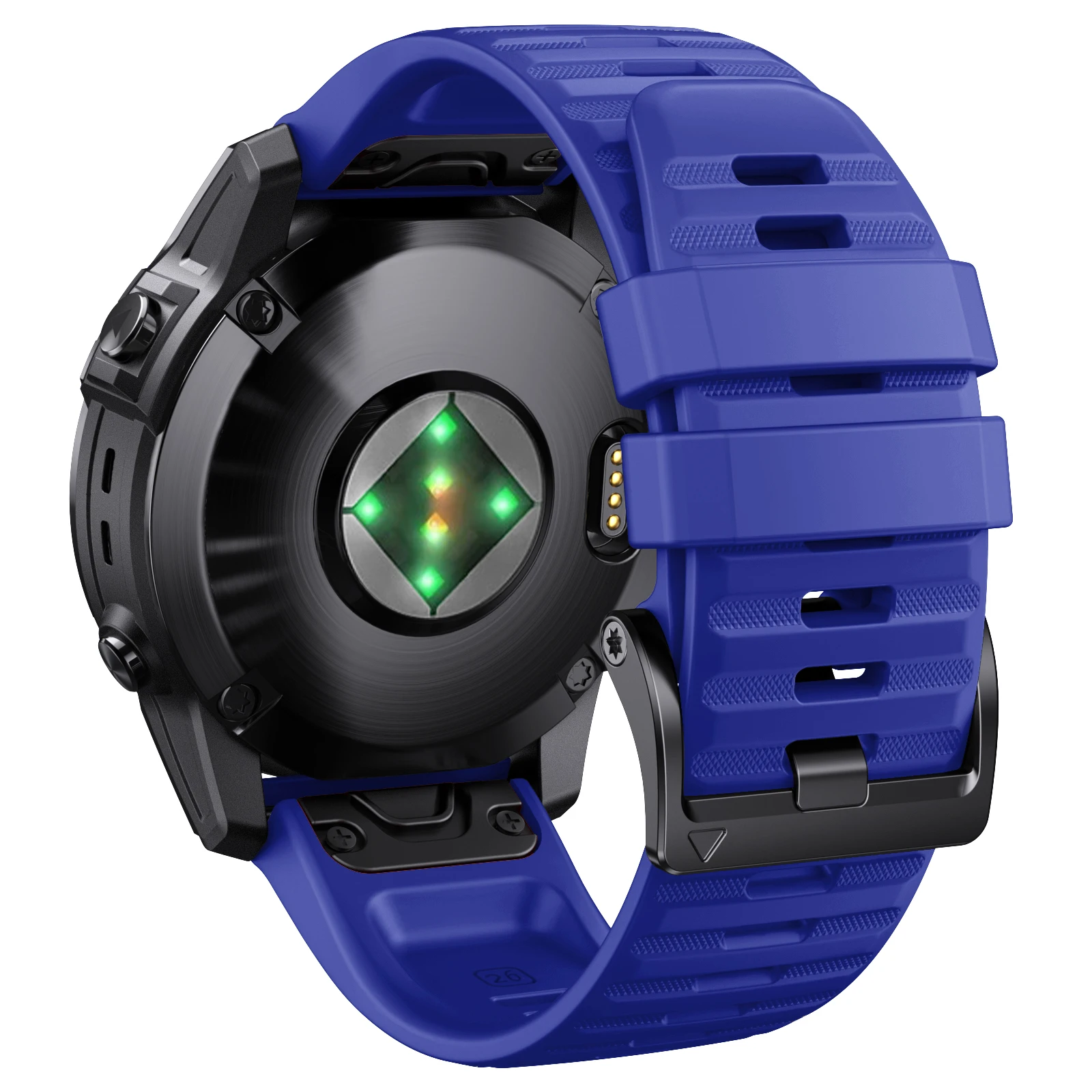 Silicone QuickFit Watch Band - 22mm/26mm Adjustable Strap, Official Design