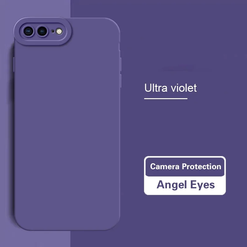 Angel Eyes Soft Square Matte Back Cover - Liquid Silicone Phone Case