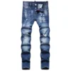Y2k New Mens Ripped Jeans Luxury Men Skinny Jeans Light Blue Holes Pants Quality Male Stretch Slim Fashion Trousers Men Clothing 5