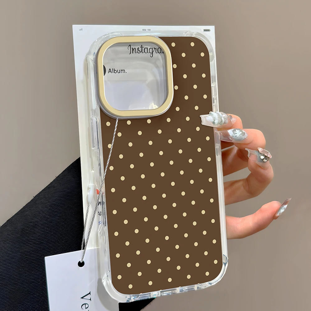 Luxury Brown and Red Polka Dots Phone Case