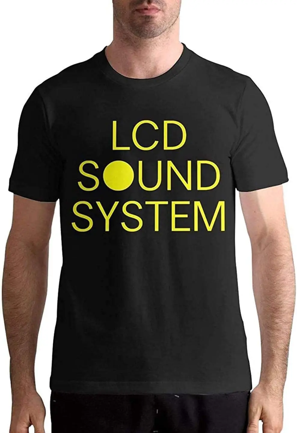 

LCD Soundsystem T-Shirt for Men Crew Neck Cotton Short Sleeve Top Tee Black