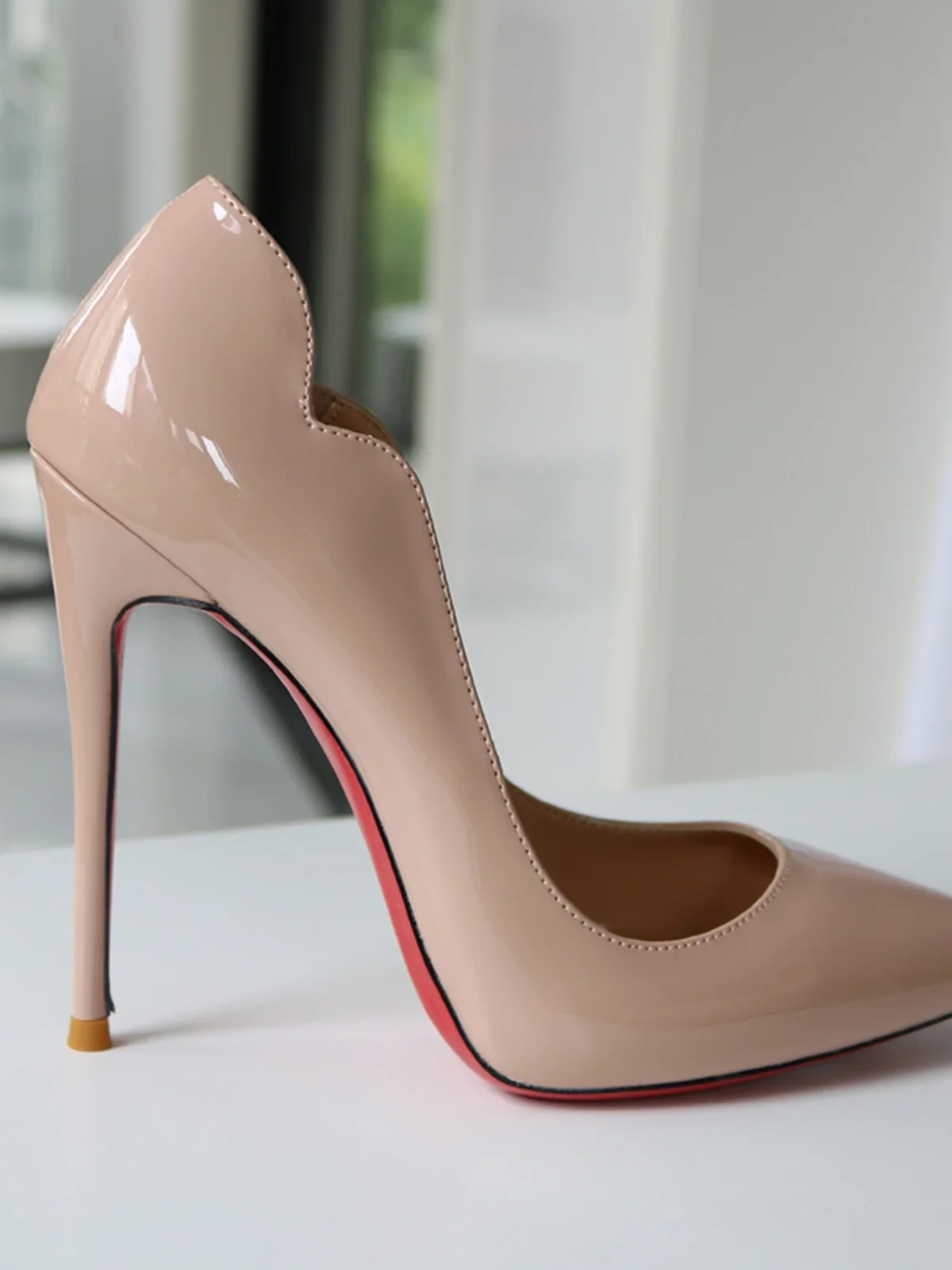 Women High Heels Shoes Designer Sandals Shiny Bottomed Pointed Toe Sexy Thin Heel 6cm 8cm 10cm 12cm Wedding Party Shoes 35-44 3