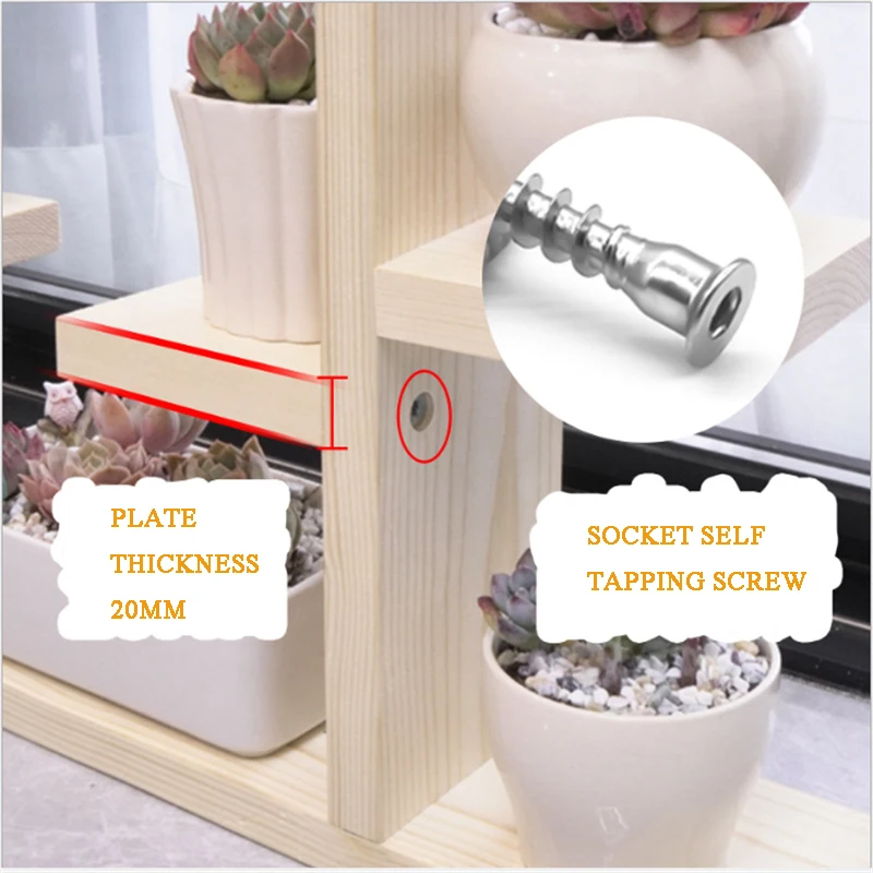 Multi-tiers Flower Plant Holder Stand Rack Wooden Plant Stand Balcony Garden Flower stand Bonsai Display Shelf