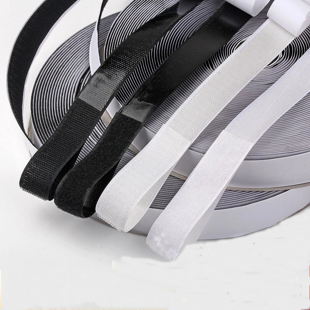 5-25M 16/20/25/30/38/50/100mm with Strong Glue Hook and Loop Self Adhesive Fastener Tape Nylon Sticker Loop Magic Disks Tape images - 6