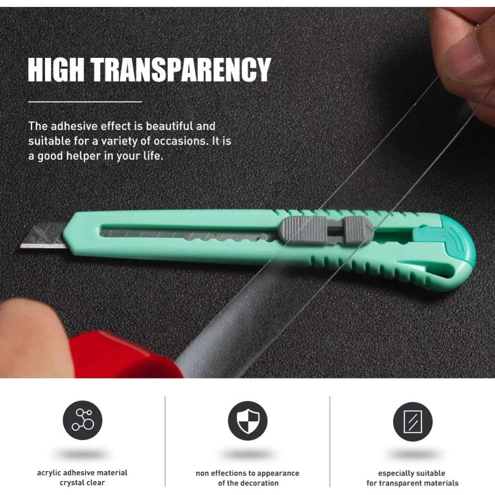 Premium Double-Sided Nano Tape - Clear, Waterproof & Heavy Duty Adhesive with No Residue Removal