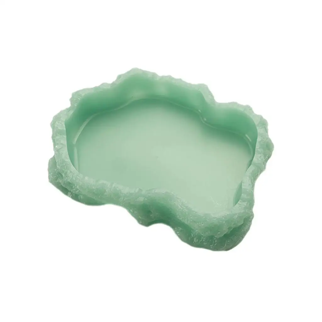 Reptile Water Bowls Tank Accessory Pet Aquarium Ornament Reptile Food Dish for Frog Leopard Gecko Snake Bearded Dragon