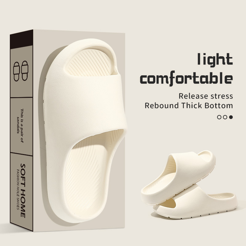 New summer slippers for women, anti slip thick sole, high-end feel. Summer bathroom home shower slippers for men