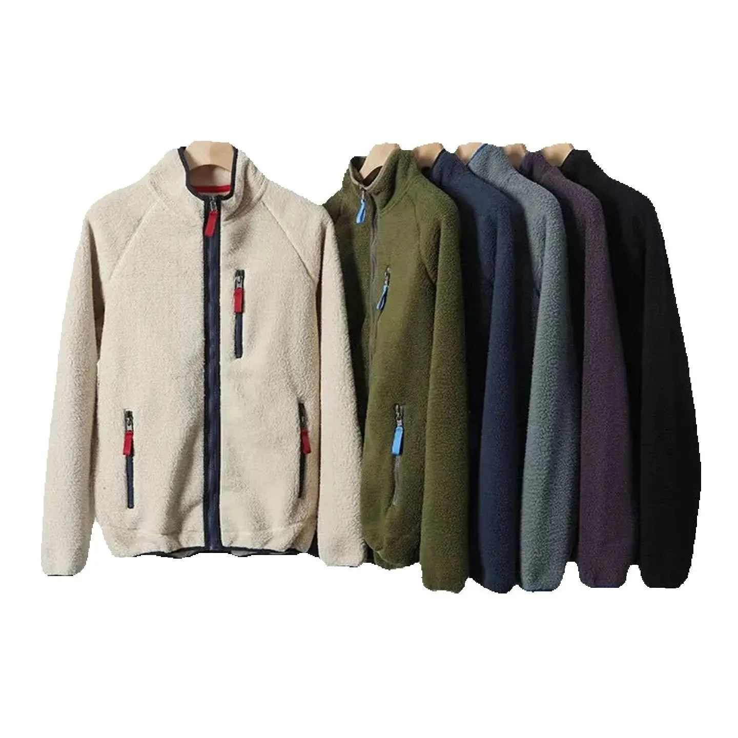 겨울용 따뜻한 셰르파 플리스 재킷 - 유니섹스 스탠드 칼라 가디건, 캐주얼 & 다용도 아웃도어 하이킹 모험용 상의