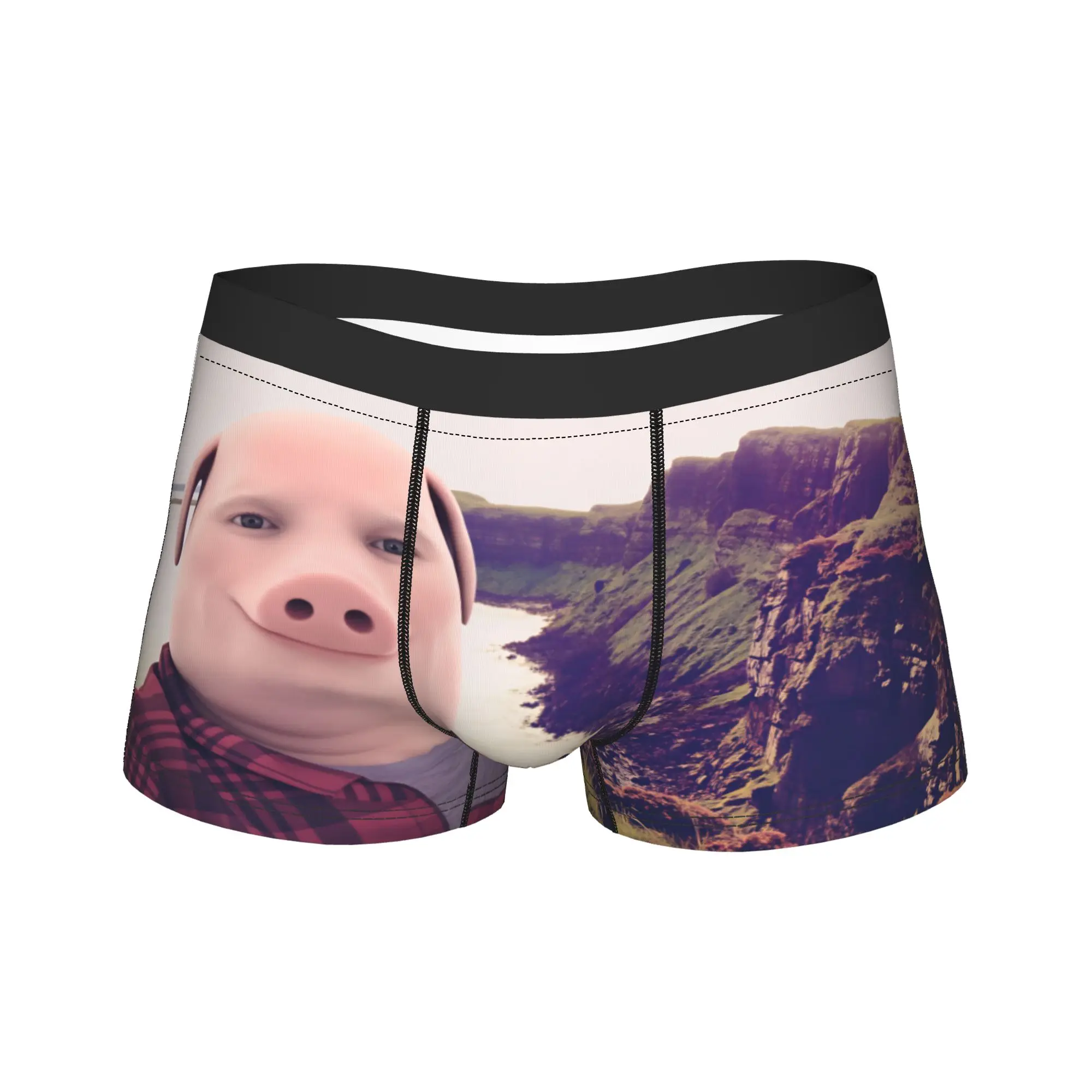 John Pork is calling Underwear Male Boxer Brief Comfortable Boxershorts Hot Sale Custom Plus Size Panties