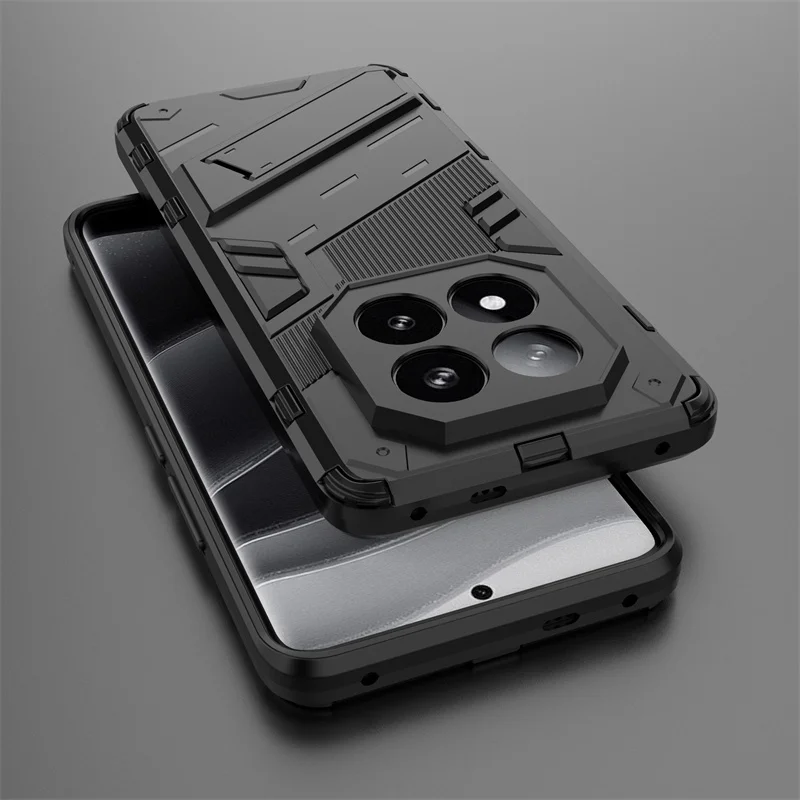 Enhanced Shockproof Armor Phone Case with Magnetic Holder Stand and Back Cover