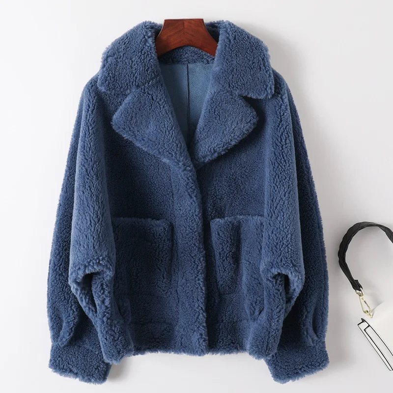 

Faux Fur Large Grain Sheep Shearling Coat Fur One Short Lamb Wool Coat Women Winter Coat Women Jackets for Women 2023 Winter New