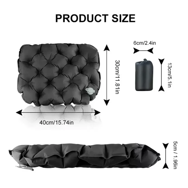 Coussin de siège gonflable Portable, coussin d'assise léger pour voyage, tapis de chaise de Camping résistant à l'humidité et à l'eau pour l'extérieur 5