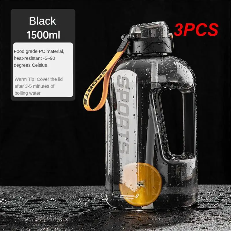 

3PCS Water Cup Fitness Tons Of Barrels Man Cup Drinking Utensils Suction Cup Portable Kettle Durable Space Cup Water Bottle