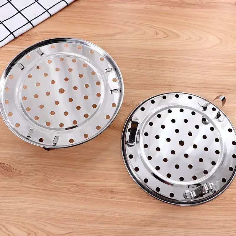 Stainless Steel Steamer Shelf Cookware Tools Multifunction Steamer Rack Durable Pot Steaming Tray Stand Kitchen Accessories