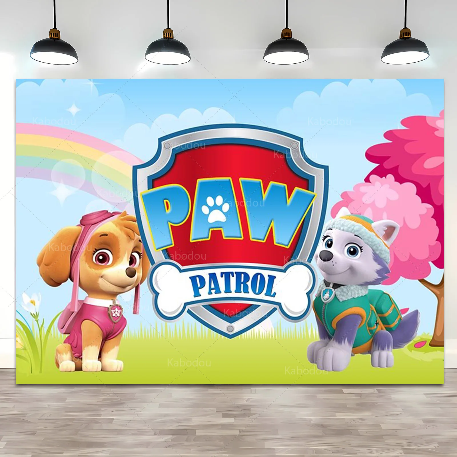 Fondo personalizado con nombre de la patrulla canina para niño, decoración  de fondo para fiesta de cumpleaños, cartel de cachorro, estudio fotográfico  - AliExpress