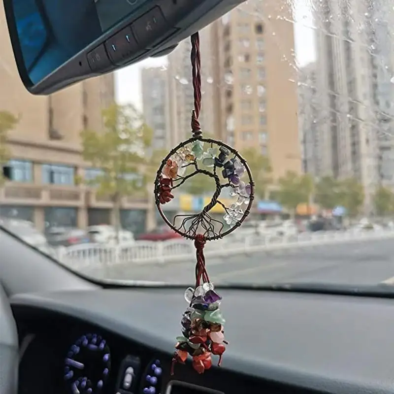 Porte-clés d'énergie de voiture, ornement pendentif, arbre de vie