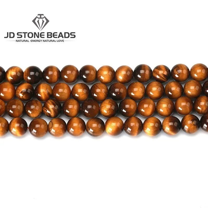 Natural Stone Yellow Tiger Eye Bead Loose Spacer 4 6 8 10 10 12 14mm For Jewelry Making Diy Bracelet Necklace Buddha Accessory loose spacer beads loose gemstone beads loose beads