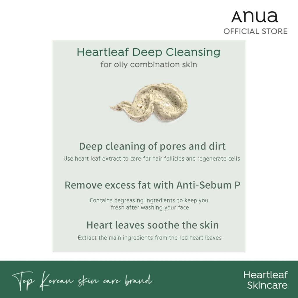 Anua Heartleaf Pore Control Cleansing Oil Make Up Remover And Black Heads Removal Facial Wash 200ML