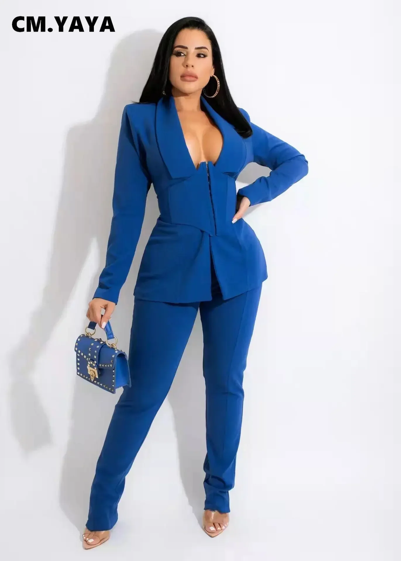 Basic Women's Tracksuit Blazers with Girdle Corset and
