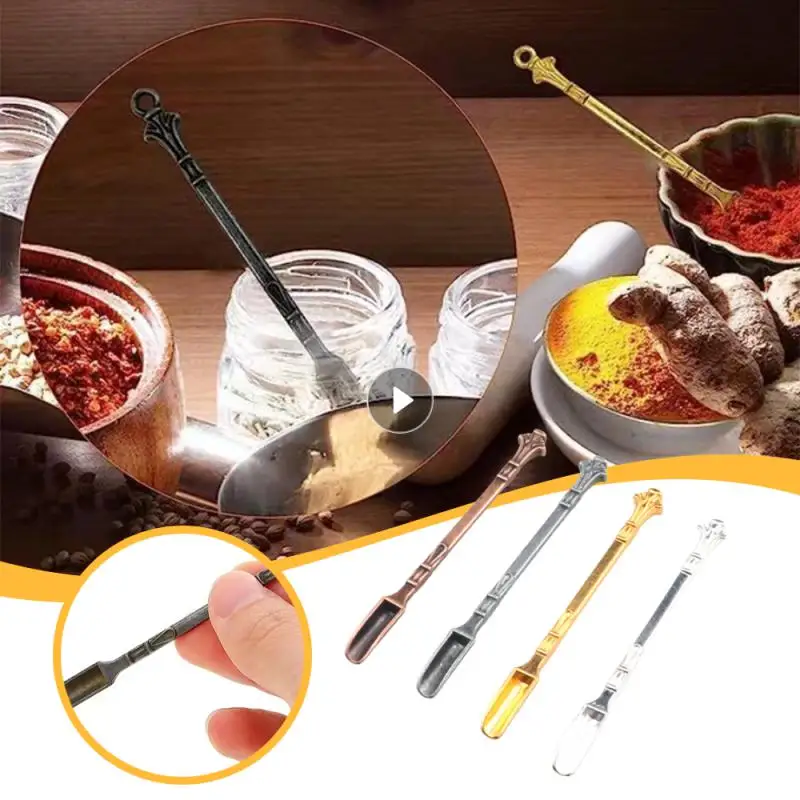 Nuovissimo Mini Pala In Metallo Cucchiaio Da Tavola Cucchiaini Da Dessert Cucchiaio Di Sale Gadget Da Cucina Mescolare In Caffè O Tè Per Piatti Al Mie
