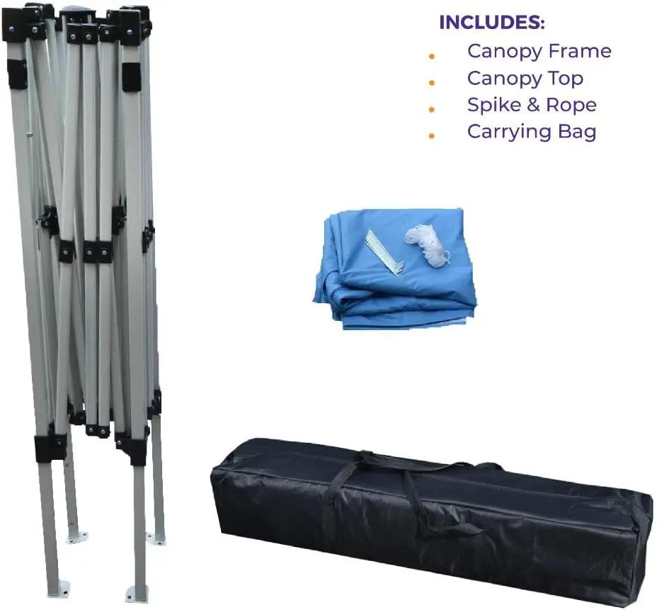 Slant Leg Canopy, 10' x 10', Blue-No Sidewall