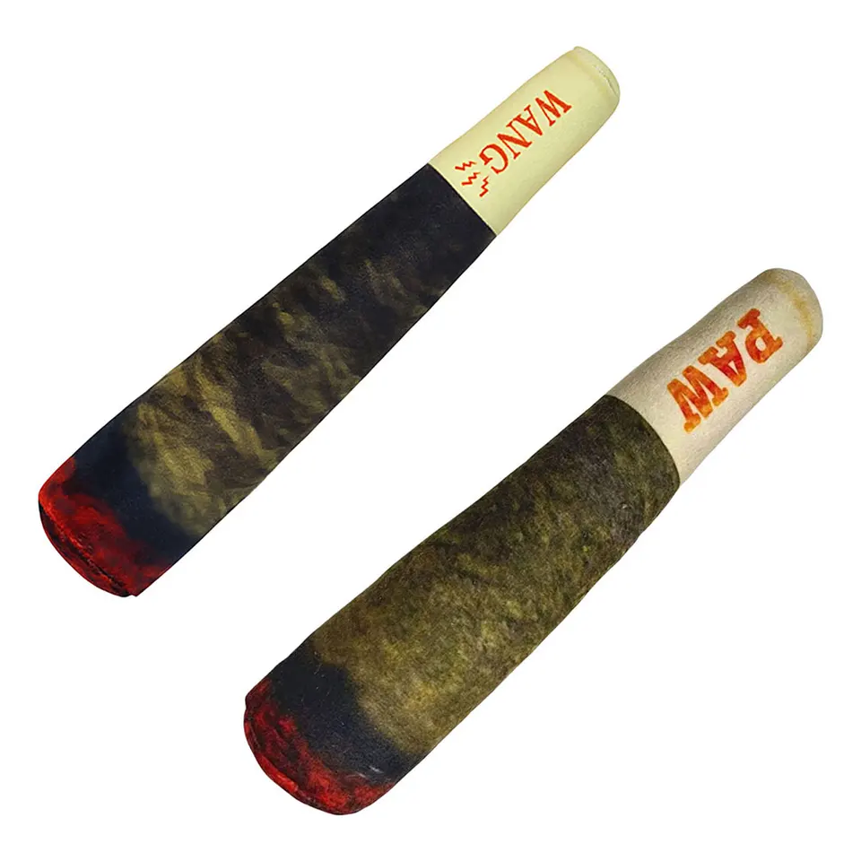 Interactive Cigar Plush Dog Sound Toy
