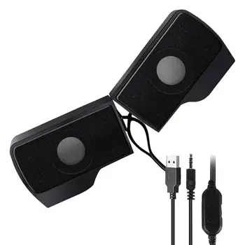 컴퓨터 스피커 외부 클립, USB 전원, 유선 멀티미디어, 미니 사운드바, 컴퓨터 노트북 스피커용