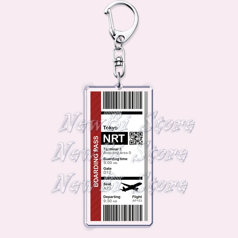 Tokyo Reise-Souvenir-Ticket-Schlüsselanhänger für Zubehör, Tasche, Bordkarte, Flug, Ziel, Schlüsselanhänger, Schmuck, Fans, Freunde, Geschenke – Detail 4