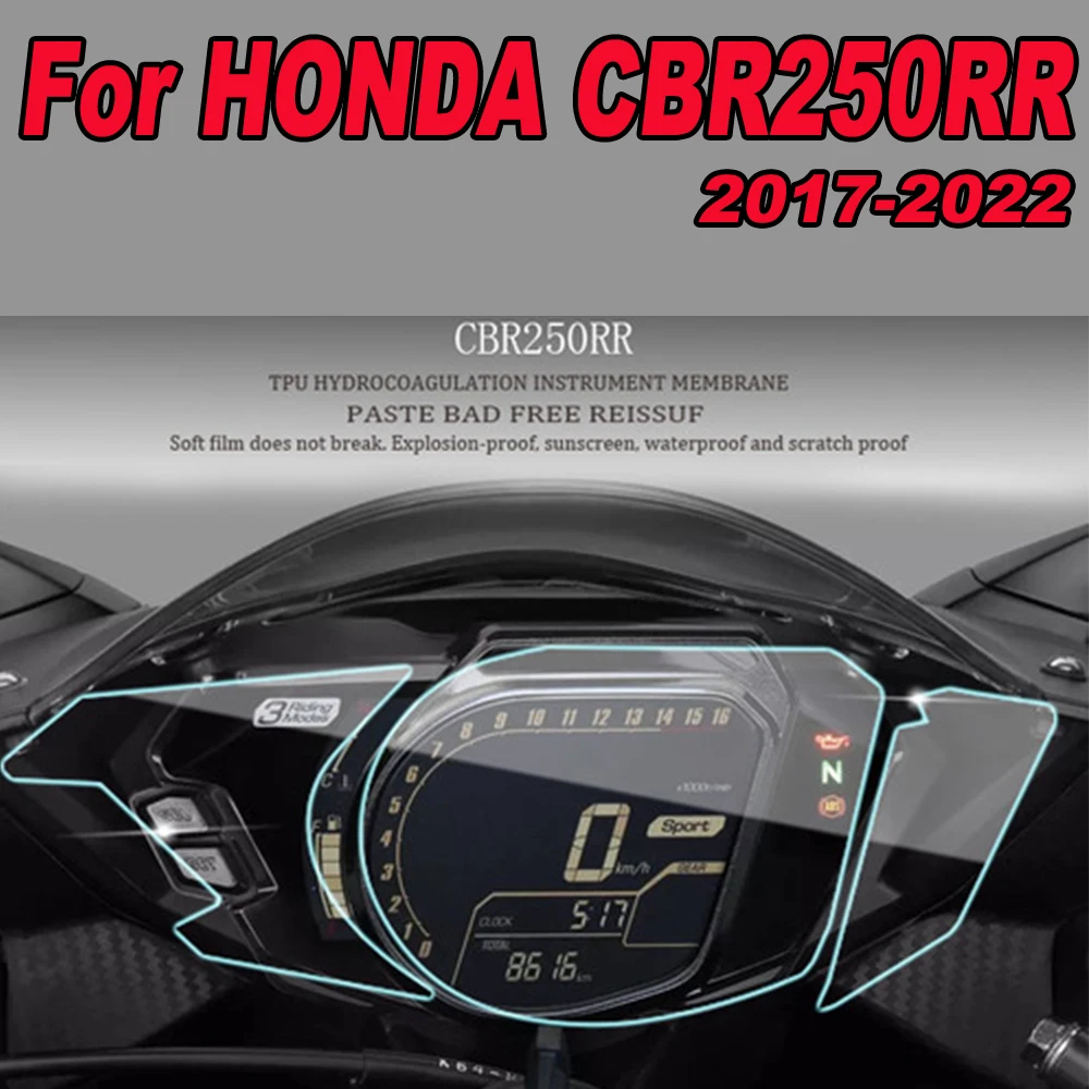 

FOR HONDA CBR250RR CBR 250 RR 2017-2021 Screen Protector Cluster Dashboard Cover Scratch Protect Instrument Film