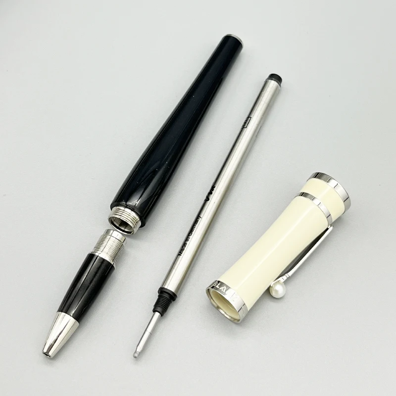 Greta Garbo MB Ballpoint Roller Ball Fountain Pen Luxury Office School Stationery Classic With Pearl On The Clip