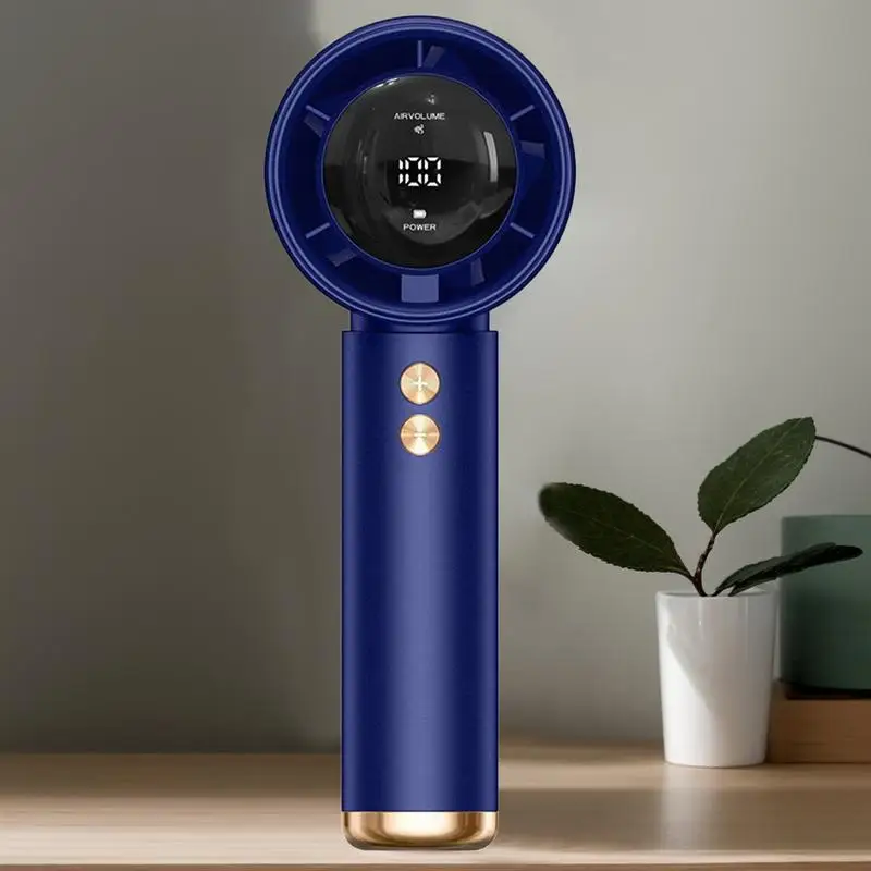 Handheld Fan Rechargeable Portable Turbo Fan 13000 Rpm Powerful Wind Battery Operated Air Circulator For Travel/Camping/Outdoor