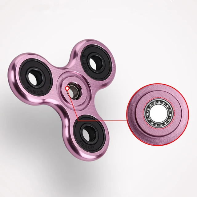 70mm Triangle Finger Aluminum Alloy Metal Spinner No Box R188 Bearing Turn for 5 Minutes Child Toys Decompression Toy Spinner 3